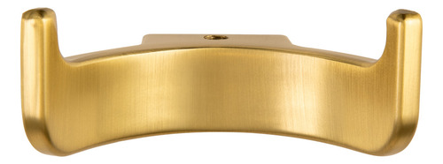 Kit 03 Cabide Com Gancho Duplo De Parede Batel Dourado Fosco