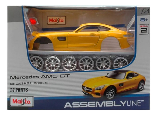 Mercedes Amg Gt Amarillo Linea Ensamblaje Maisto Febo