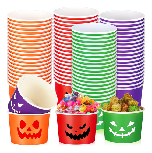 Uiifan 80 Piezas 8 Oz Vasos Desechables De Halloween Vasos D