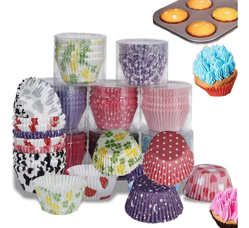 Mtomdy 1000 Piezas De Mini Forros De Colores Para Cupcakes, 