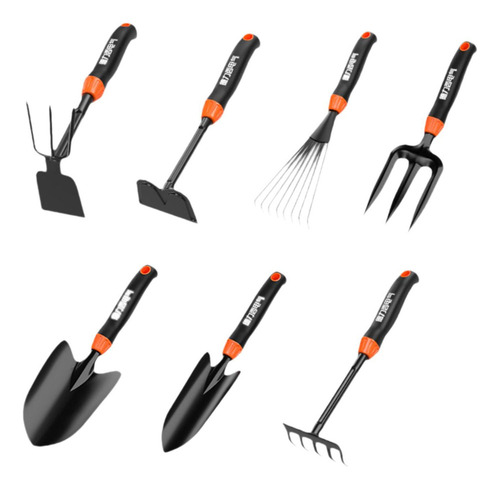 W Terreno De Jardinería Alojamiento Rake Versátil 7 Piezas