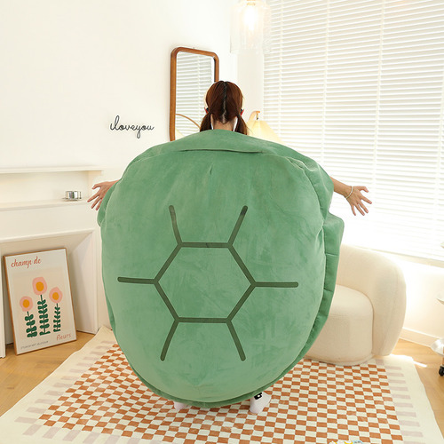 Cojín Extra Grande Turtle Power Shell, Con Concha De Tortuga