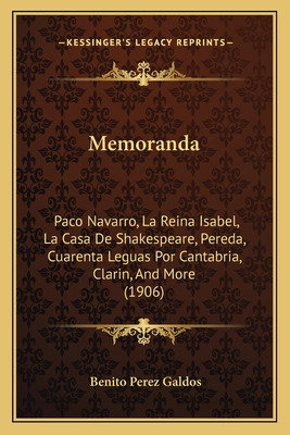 Libro Memoranda: Paco Navarro, La Reina Isabel, La Casa D...