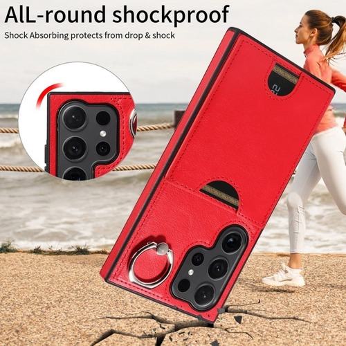 Capa De Telefone Retrô Para Samsung Com Suporte De Anel