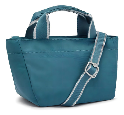 Bolsa Kipling Crossbody 100% Original ! Color Ocean Teal Color De La Correa De Hombro Verde Diseño De La Tela Liso