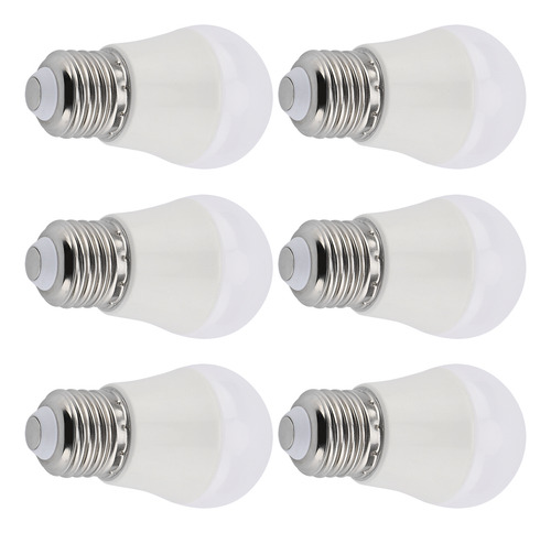 Bombilla Led De 5 W Con Base E26, 6 Bombillas De Color Blanc