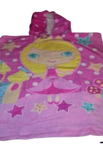 Toalla Con Capucha Poncho Niña Niño Piscina Playa