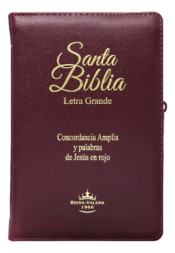 Biblia Reina Valera 1960 Letra Grande Cierre Indice Piel