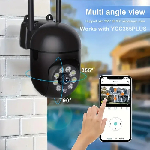 Cámara Exterior 5g Hd 1080p Wifi Ip Ptz Infrarrojos 360º