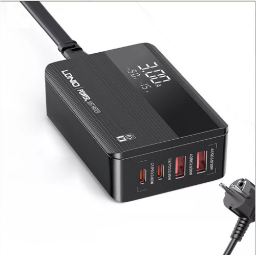 Estación De Carga Usb C 65w 4 Puertos Con Pantalla Led Ldnio