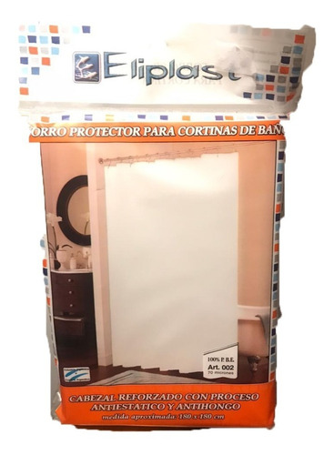 Imagen 2 de 6 de Protector Cortina De Baño 70 Micrones Silmar