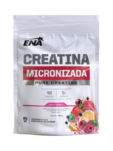 Imagen 1 de 1 de Suplemento en polvo ENA Sport  Creatina Micronizada sabor fruit punch en sachet de 300g