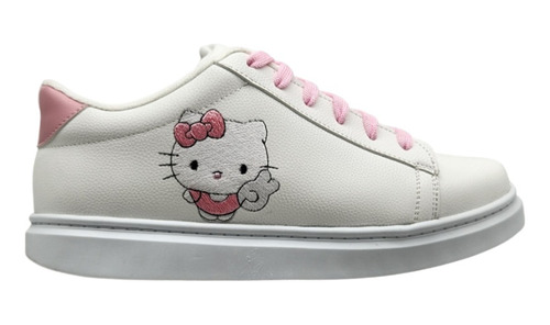 Tenis Bordados De Hello Kitty Vestido Rosa