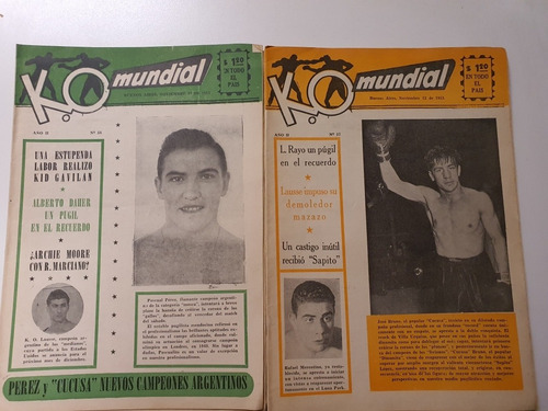 10 Revistas Ko Mundial Numeros 51 Al 60-año1953- 1954-boxeo (Usado)