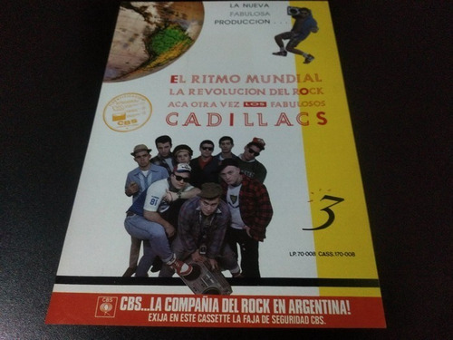 (pd173) Publicidad Los Fabulosos Cadillacs El Ritmo Mundial