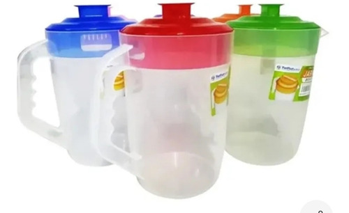 Jarra 4 Lts De Plastico Con Tapa Colores 30 Piezas
