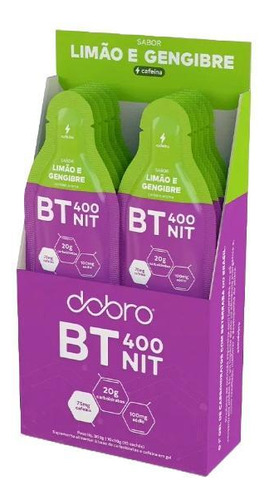 Bt Nitrato Limão E Gengibre Cafeína Gel 30g Dobro 10