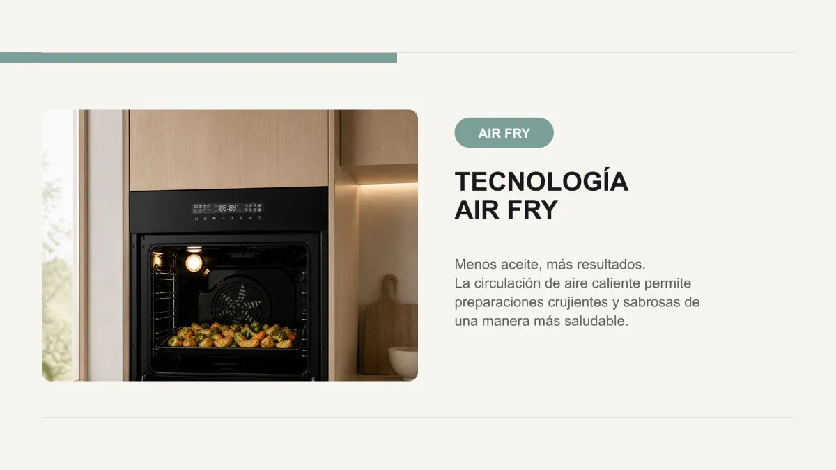 Tecnología Air Fry del Horno Gröner Deluxe Air Fry de 76 litros