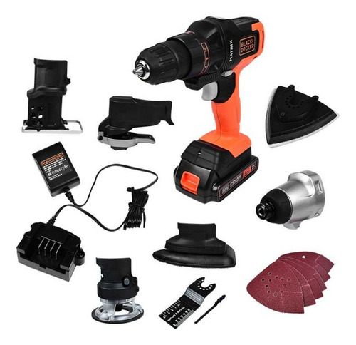 Taladro Inalámbrico 20v Max* Matrix Con 6 Cabezales Interca