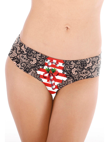 Bragas En Forma De X Para Mujer, Transpirables, Con Estampad