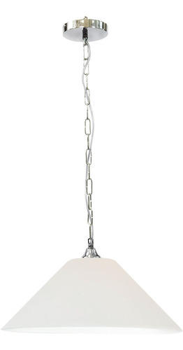 Lampara Colgante Clasica 1 Luz Conica Vidrio Italiano 45 Cm