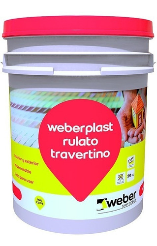 Weberplast Rt Rulato Travertino 30kg Revestimiento Texturado