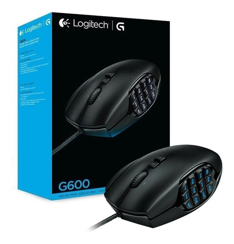 Imagen 1 de 4 de Logitech G600 Mouse Gaming Mmo Con 20 Botones Programables
