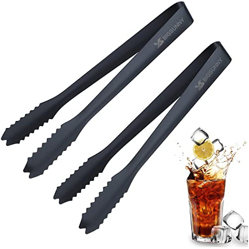 7 Inch Ice Tongs For Ice Bucket, Thickened Stainless St...