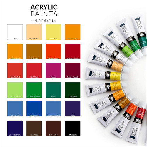 Set De Pinturas Acrílicas Royal Langnickel Con 24 Piezas