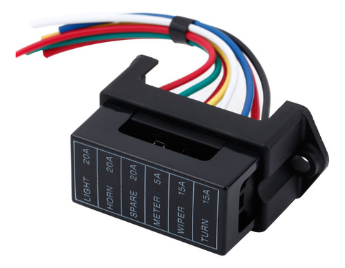 Caja Portafusibles Clavija Para 6 Fusibles Universal C/tapa