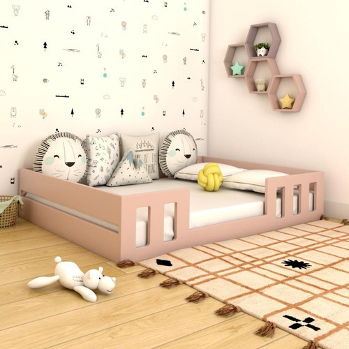 Cama Casal Montessoriana Play Rosa