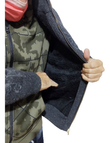 Imagen 6 de 6 de Campera Lana Con Corderito Talles Grandes Maxima Calidad