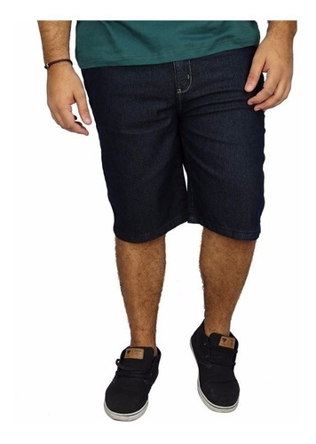 Imagem 9 de 9 de Bermuda Jeans Sarja Lycra Plus Size Kit C/ 2 Tamanho Grande