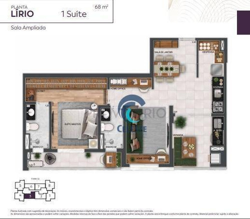 Imagem 18 de 21 de Apartamento À Venda, 68 M² Por R$ 494.397,21 - Jardim Satélite - São José Dos Campos/sp - Ap1685
