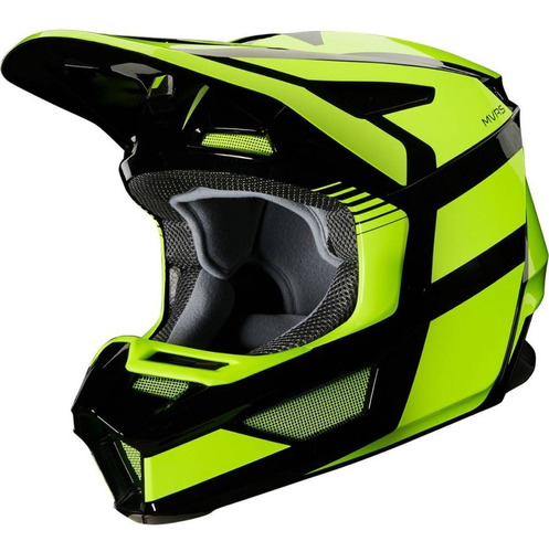 Casco Fox Junior  Moto V2 Flo-yellow Size Ys - Ym