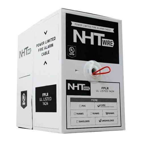 Cable De Incendio Fplr 2x18 Awg Certificado Ul Marca Nht