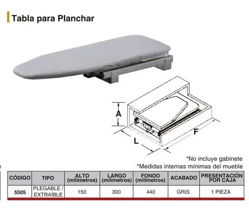 Herraje Tipo Tabla Burro De Planchar Extaible Para Closet Ec | Envío gratis