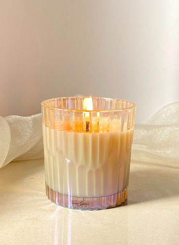 Vela Cera Perfumada Aromática Vidrio Regalo Decorativa Vela Rainbow Frambuesas Y Lima