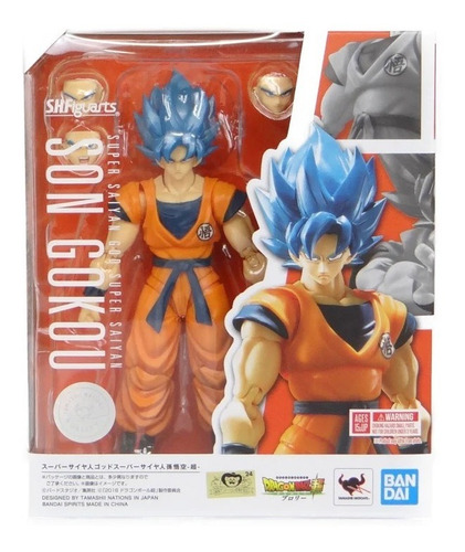 S.h. Figuarts Goku Super Saiyan God Blue Db Super Bandai