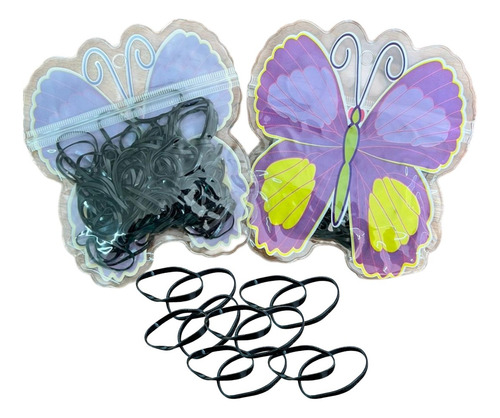 Elástico Silicone Xuxinha Penteado Infantil Com Bolsinha Cor Preto Variadas