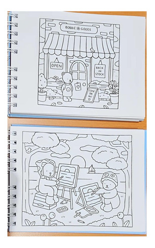 Kit 2 Livros De Colorir Bobbie Goods Caderno Azul Rosa Capa