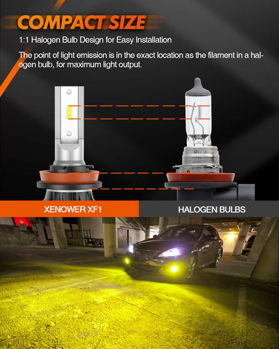 Bombillas Led Antiniebla Sealight H11/h8/h16 3000 K, Color Á