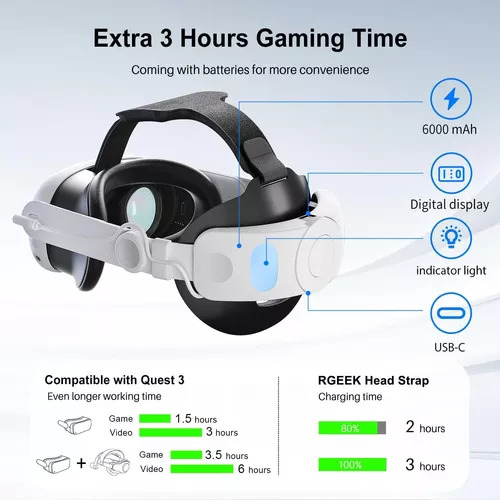 Las Gafas De Realidad Virtual Para Meta Quest 3 Tienen Bater