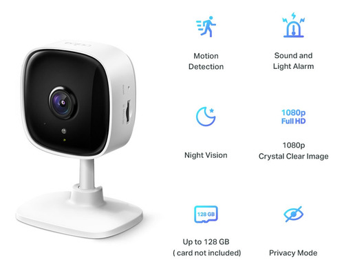 Cámara Wifi Interiores Tp-link Tapo C100.5 Nightvision Audio