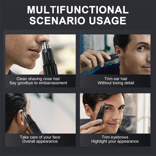 Máquina De Afeitar De Nariz Recargable En U Para Hombre Wom