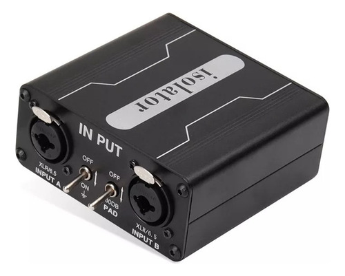 Isolador De Áudio Gx200 Mixer De Dois Canais 6.5 Xlr Audio I