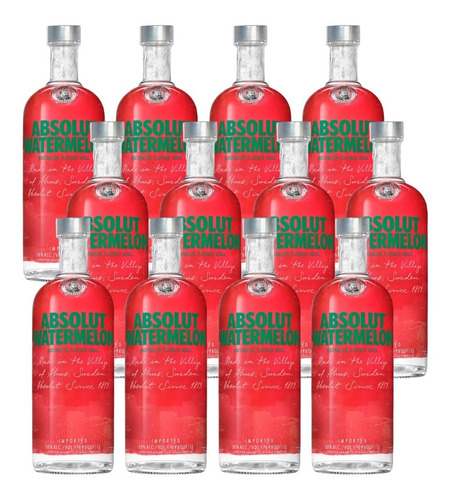 Caja De 12 Vodka Asolut Watermelon 750