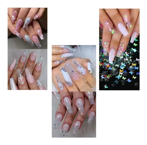 comprar Decoración De Uñas Glitter X 12 Potes Colores Y Holografico