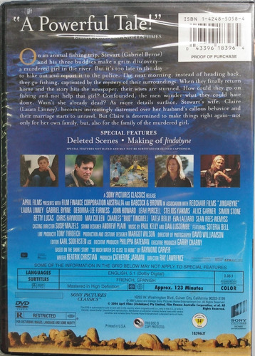 Jindabyne Dvd (importado) Laura Linney Gabriel Byrne Lacrado (Usado)