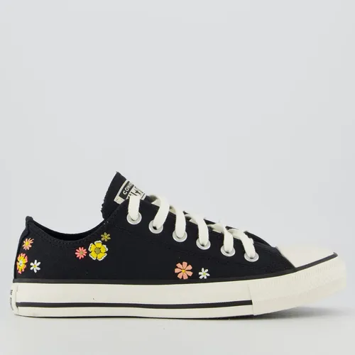 Tênis Converse All Star Ck Flores Feminino Preto | Parcelamento